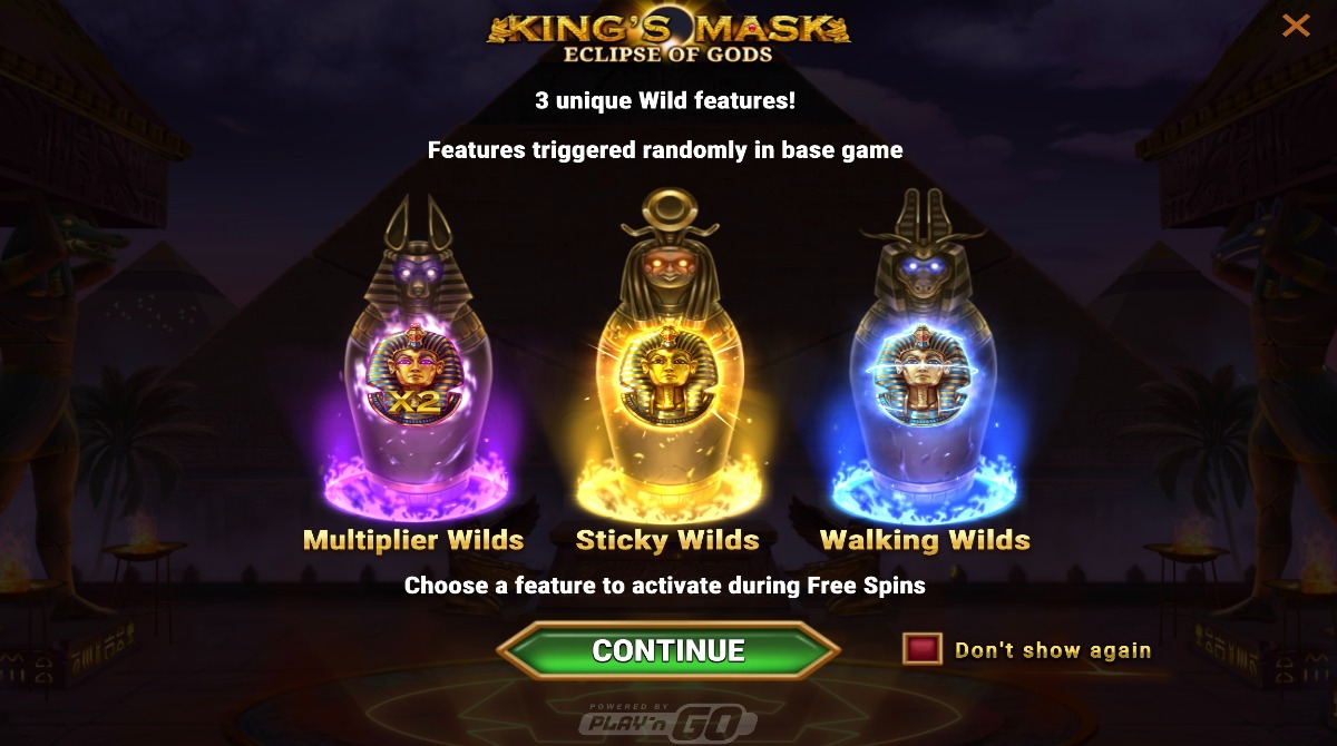 King's Mask Eclipse of Gods slot features