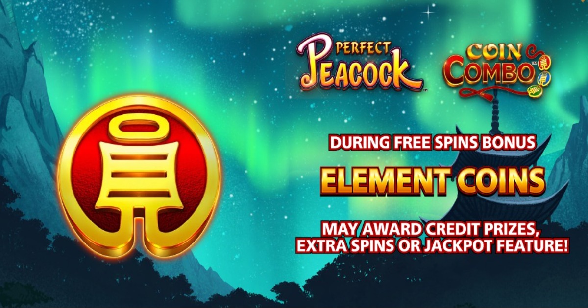 Coin Combo Perfect Peacock slot element coin feature