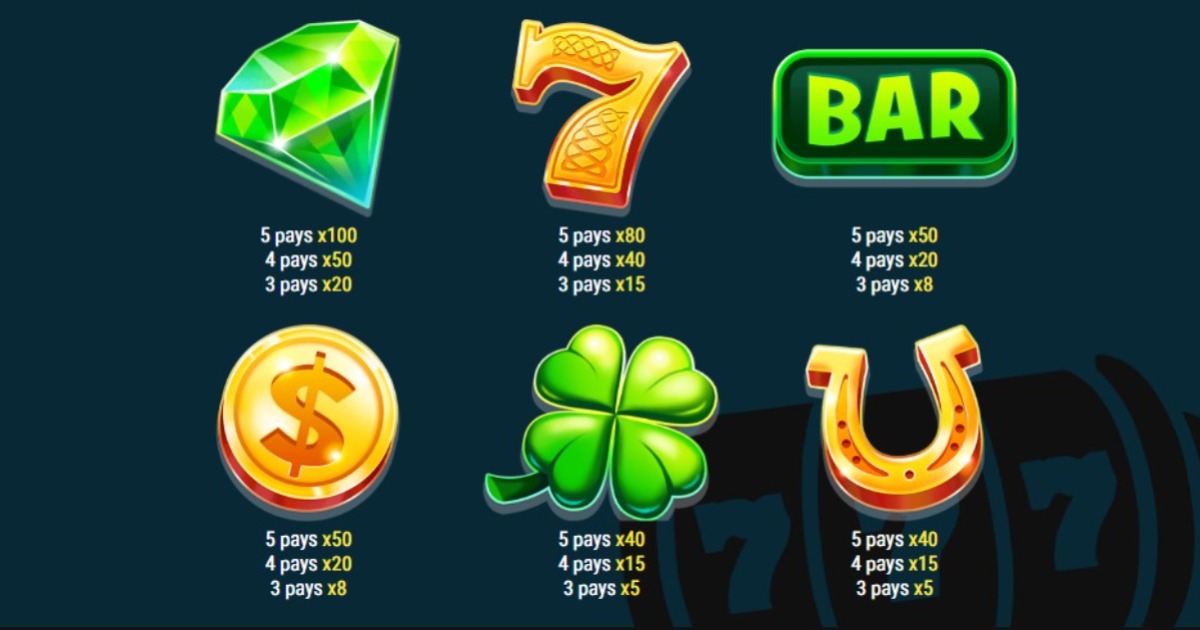 Prize Pots O'Gold slot (Slot Factory) symbols