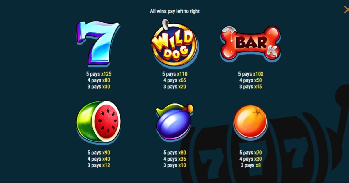 Wild Dog slot symbols