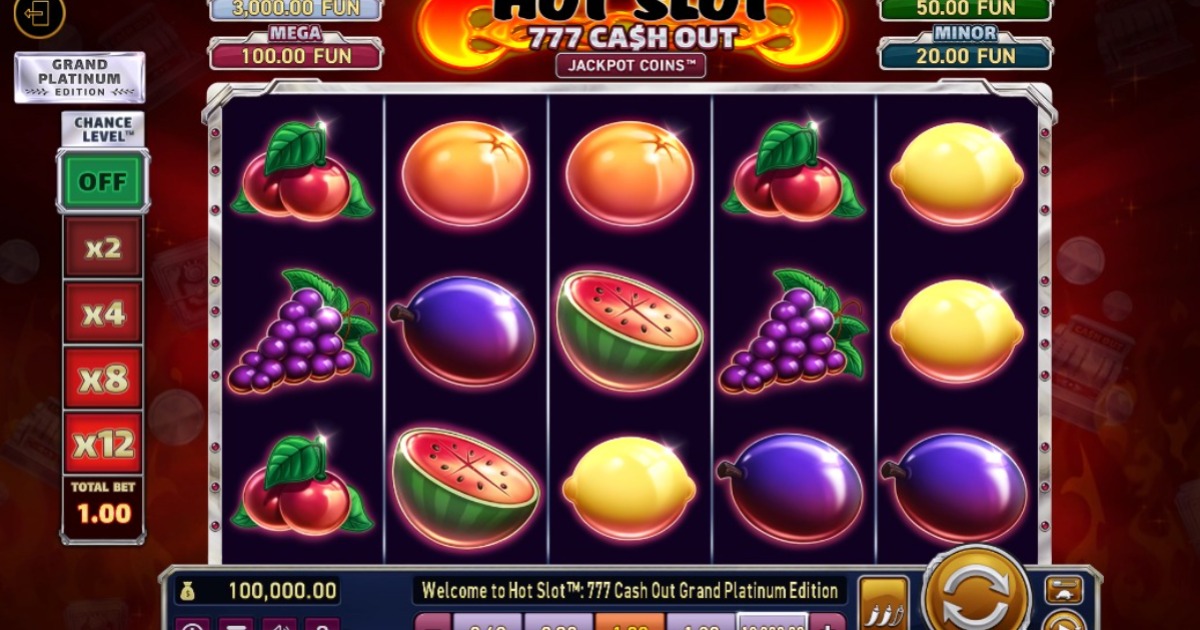 Hot Slot 777 Cash Out Grand Platinum Edition slot base game