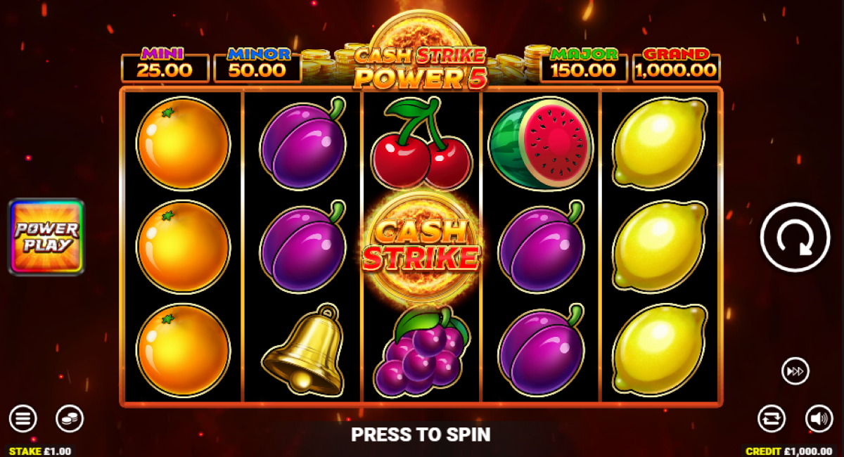 Cash Strike Power 5 Slot base game