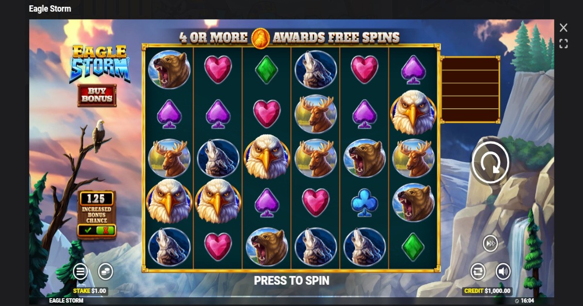 Eagle Storm Slot base game