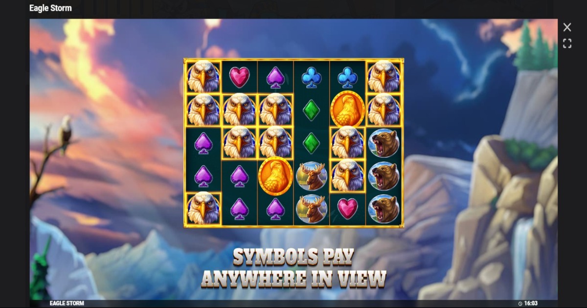 Eagle Storm Slot cascading symbol feature