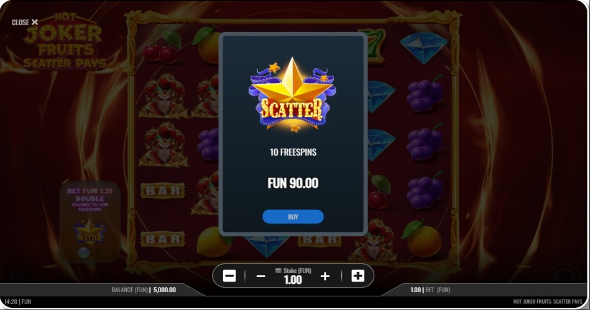 Hot Joker Fruits Scatter Pays slot free spins