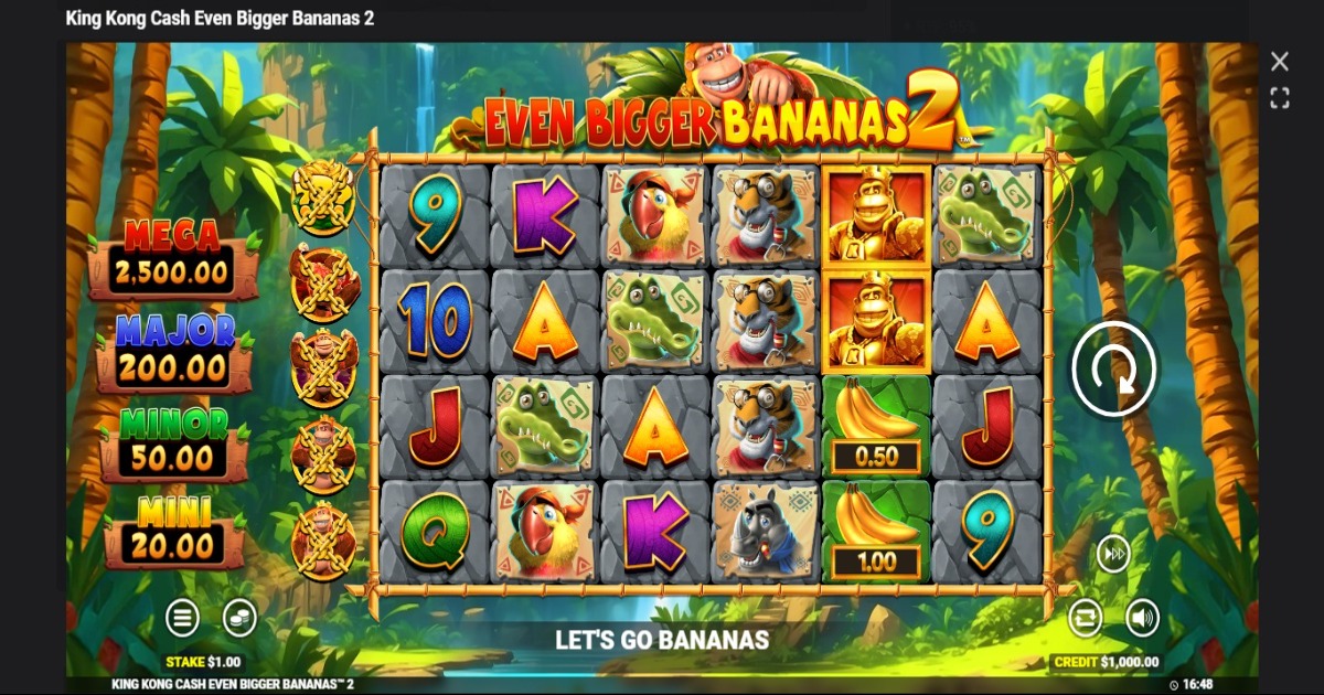 King Kong Cash Even Bigger Bananas 2 Slot base game