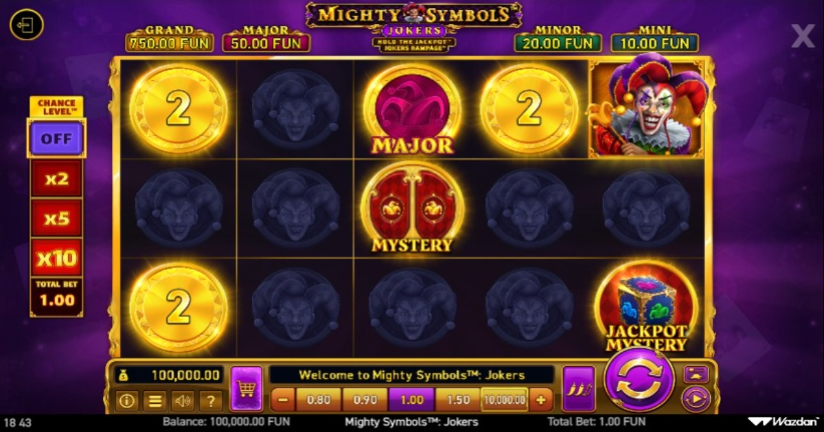 Mighty Symbols Jokers Slot base game