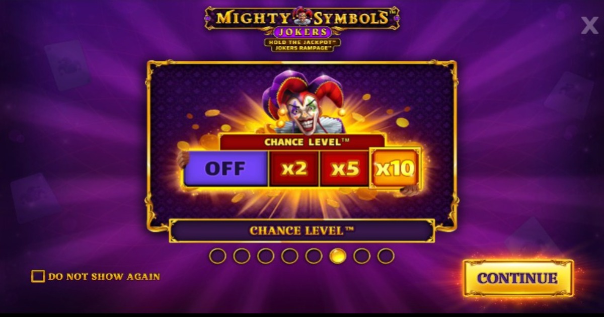 Mighty Symbols Jokers Slot chance level