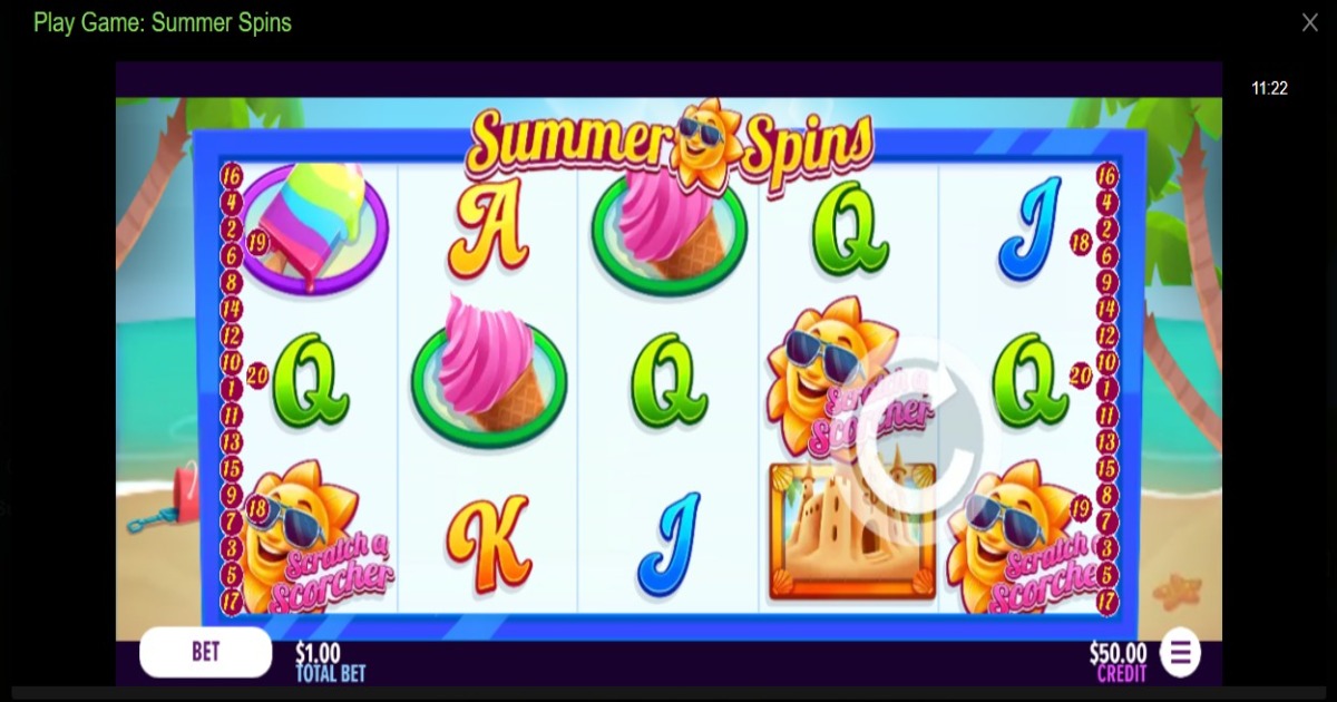 Summer Spins Slot base game
