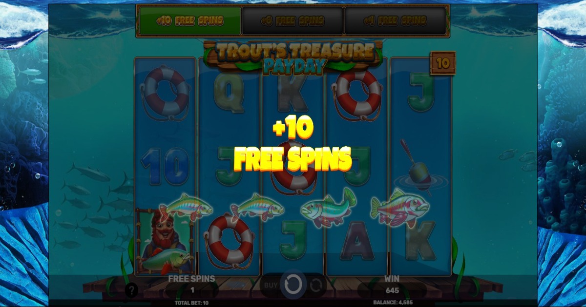Trout's Treasure - Payday Slot instant cash symbol