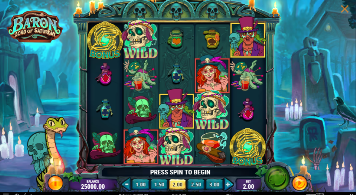 Baron Lord of Saturday Slot base game