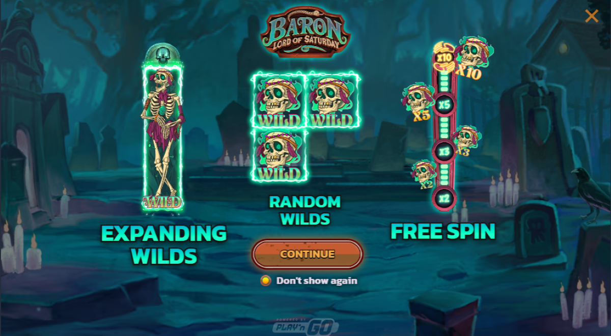 Baron Lord of Saturday Slot features