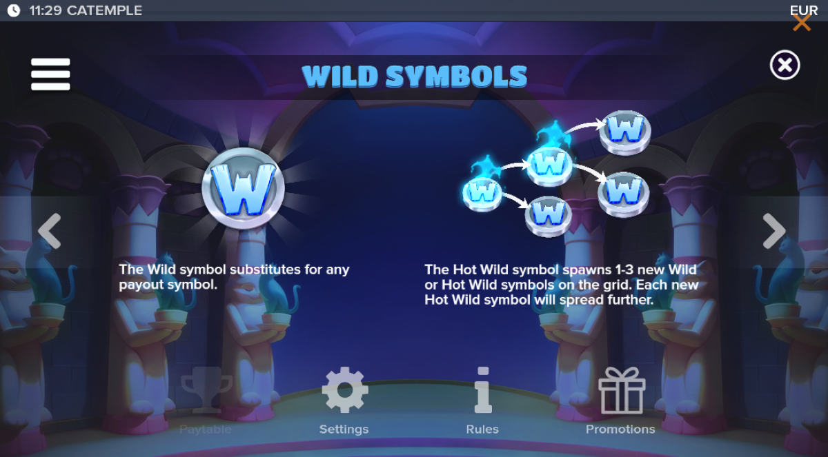 Catemple Slot wilds