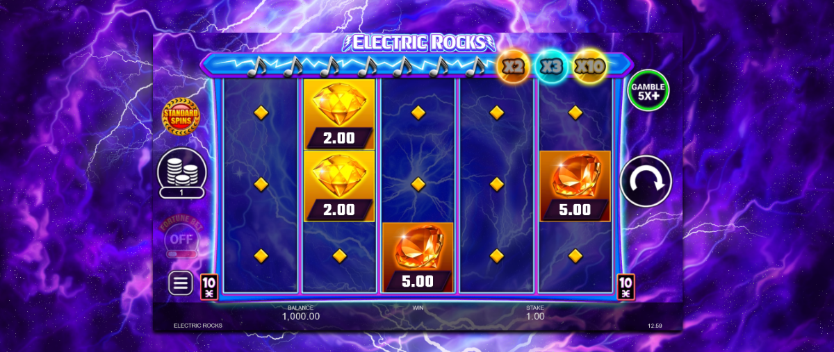 Electric Rocks Slot fotune spins feature