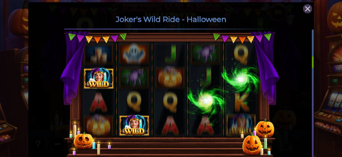 Joker's wild ride halloween slot extra wilds