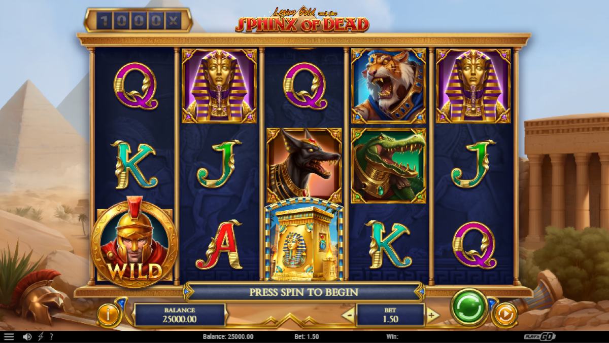 Legion Gold and the Sphinx of Dead Slot base game