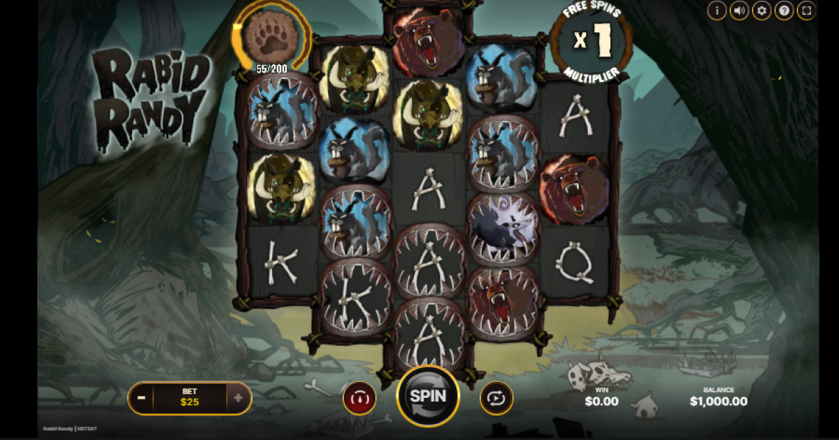 Rabid Randy Slot base game