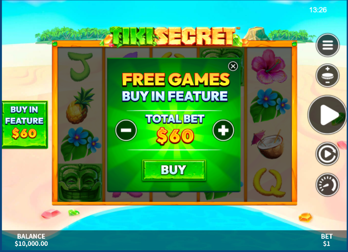 Tiki Secret Slot buy feature