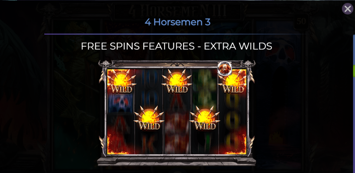 4 Horsemen III slot extra wild feature