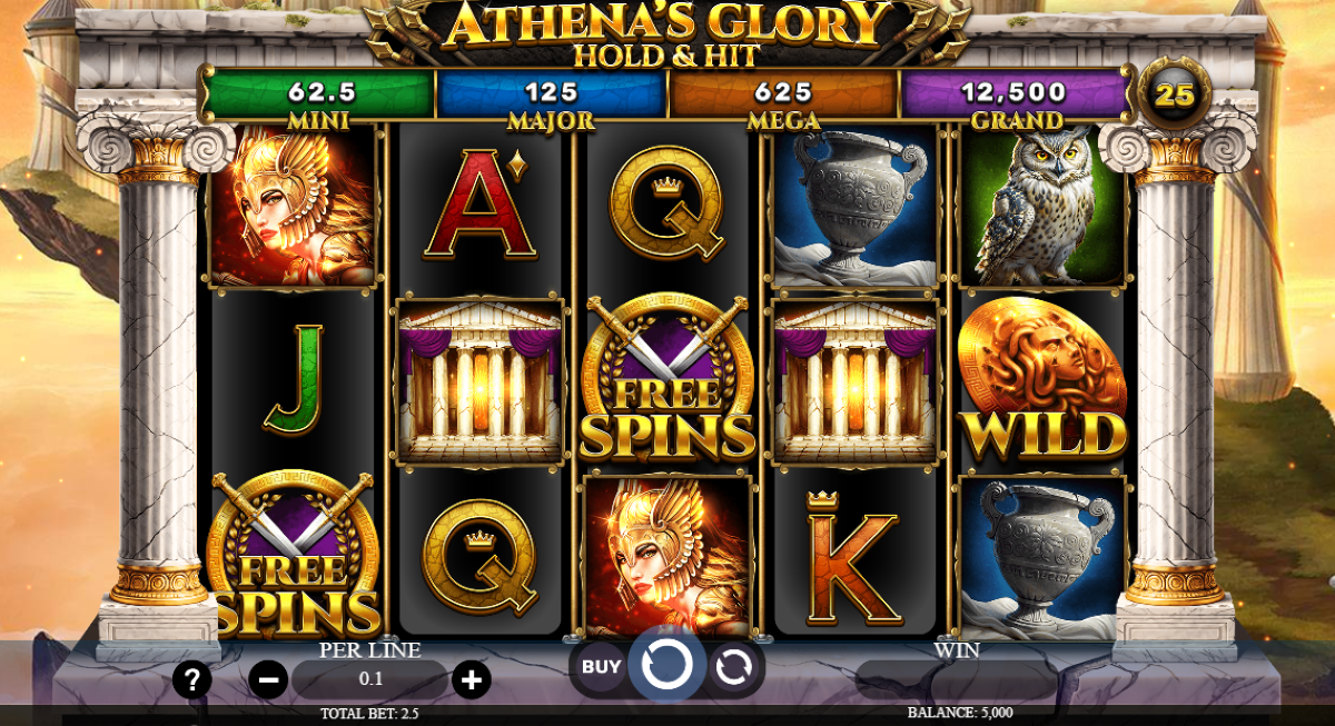 Athena's Glory - Hold & Hit slot main game