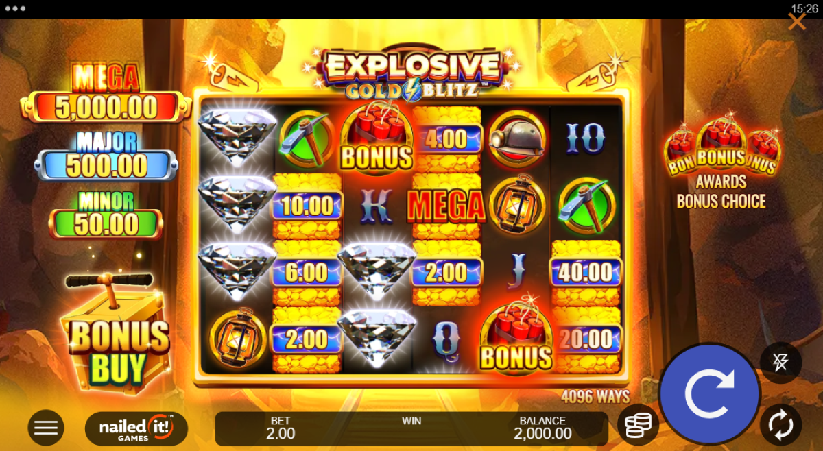 Explosive Gold Blitz Slot base game