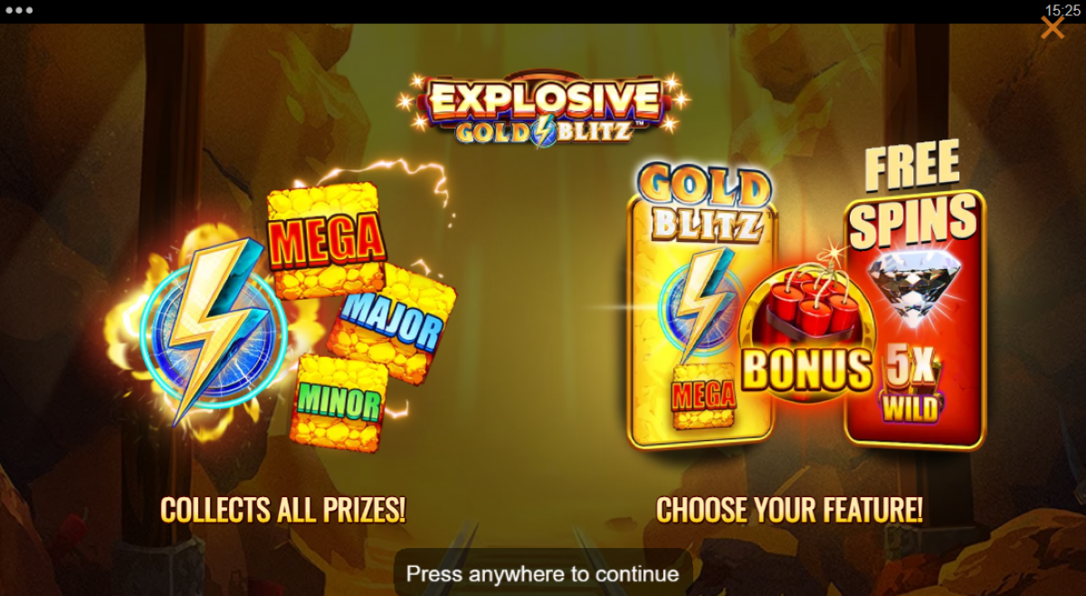 Explosive Gold Blitz Slot bonus features