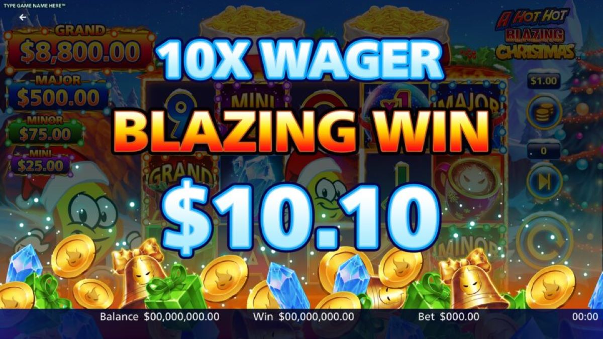 A Hot Hot Blazing Xmas slot big win