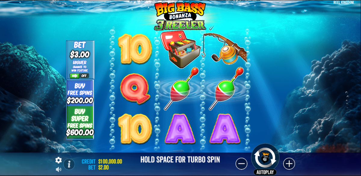 Big Bass Bonanza 3 Reeler slot main game