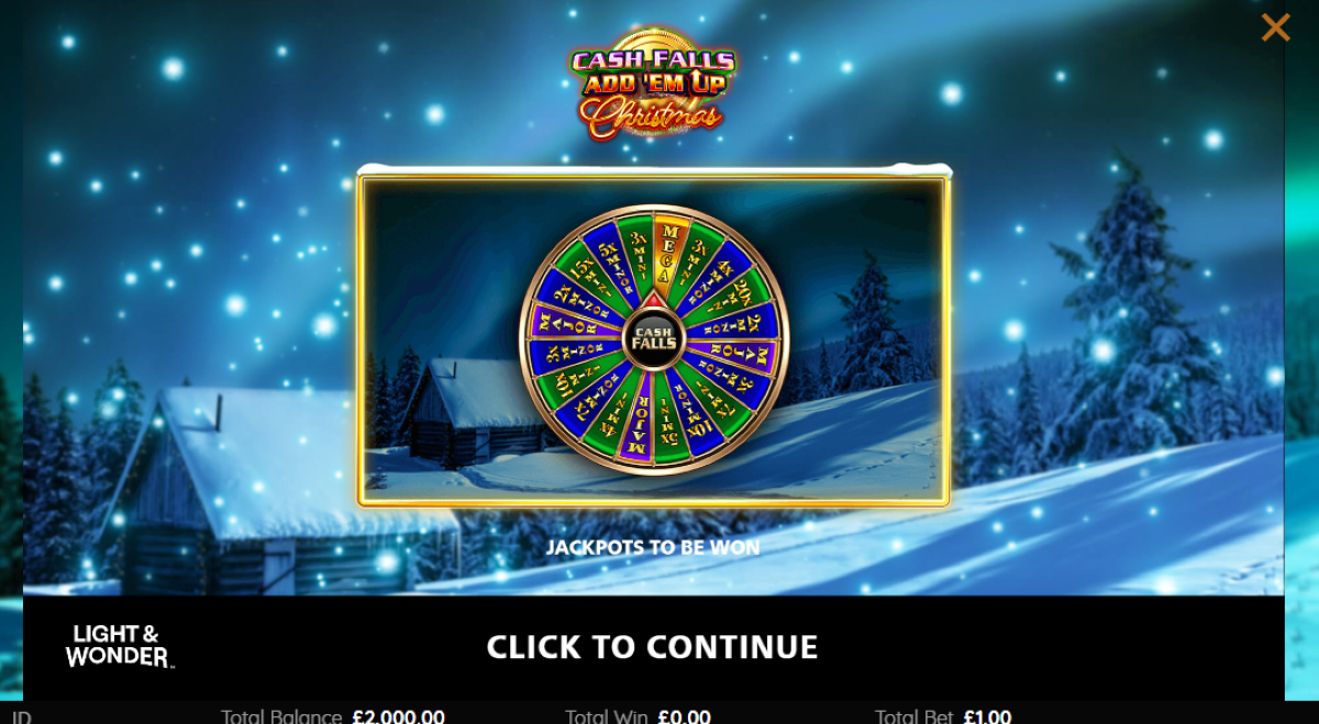 Cash Falls Add Em Up Christmas slot jackpots