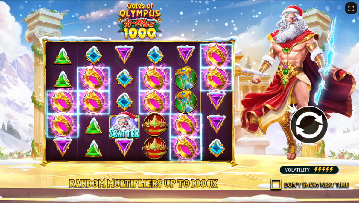 Gates of Olympus Xmas 1000 multiplier feature