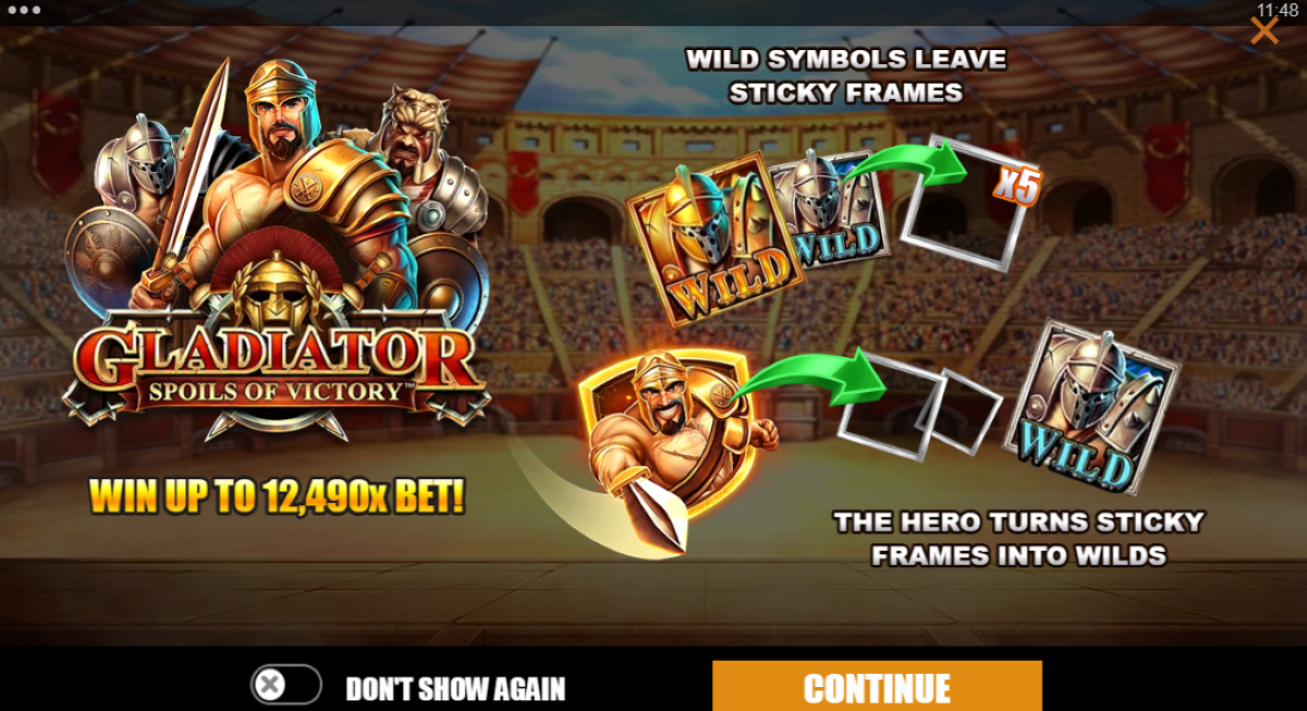 Gladiator Spoils of Victory slot feature