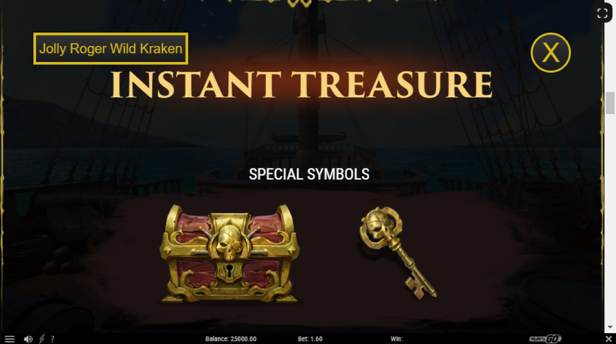 Jolly Roger Wild Kraken slot instant treasure feature