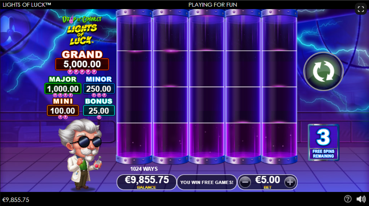 Lights of Lucky Drop n' Connect Feature