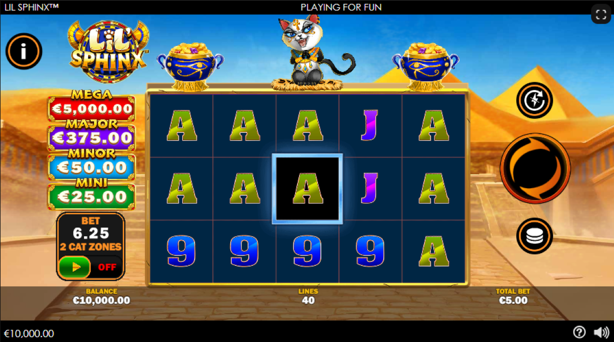 Lil’ Sphinx Playtech Slot base game