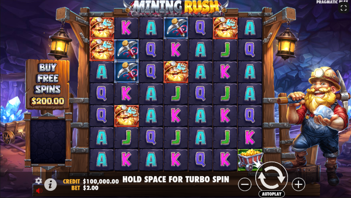 Mining Rush slot base game