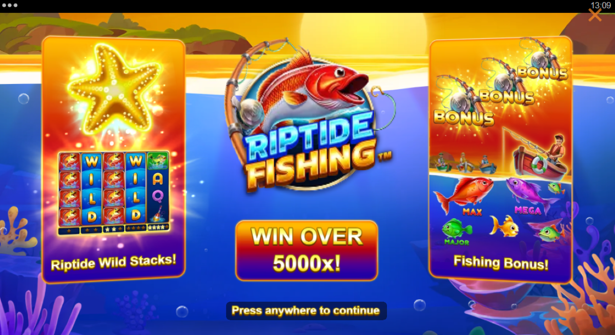 Riptide Fishing slot feature