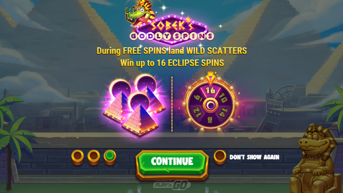 Sobek's Godly Spins eclipse spins feature