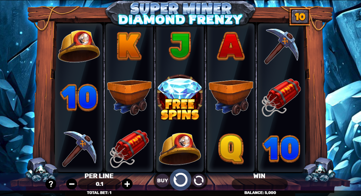 Super Miner - Diamond Frenzy slot base game