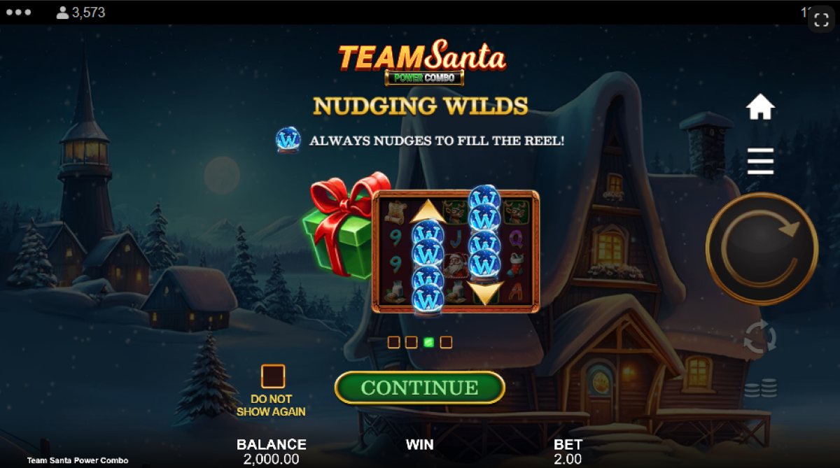 Team Santa Power Combo slot nudging wild feature