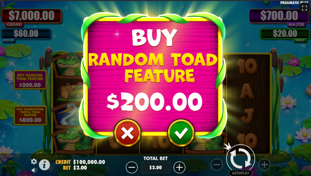 Tiny Toads buy feature