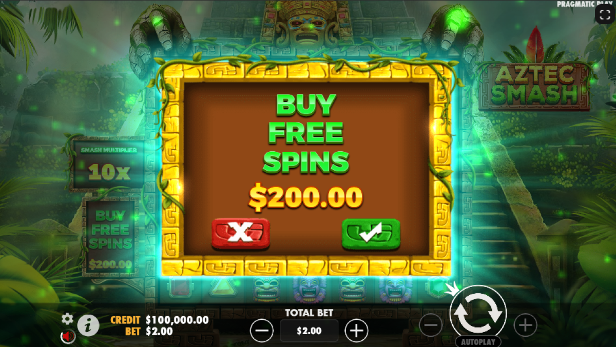 Aztec Smash slot buy free spins feature