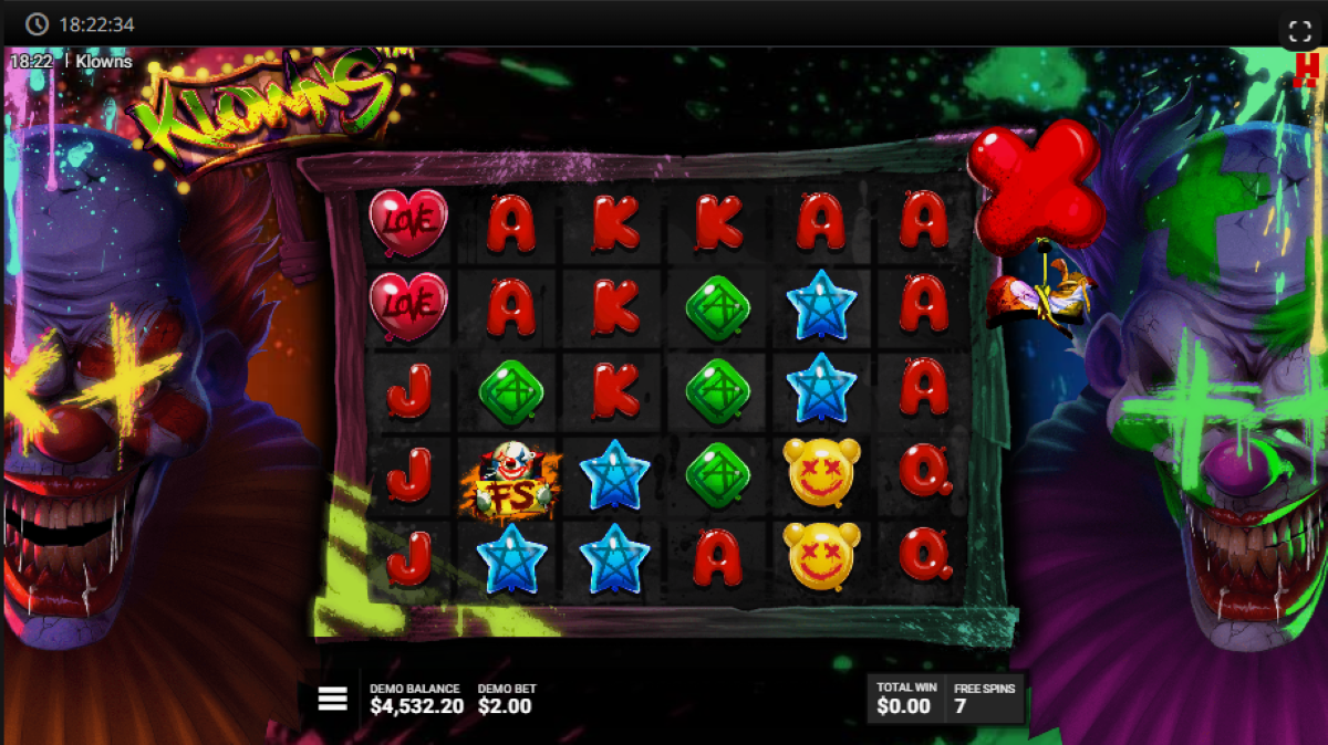 Klowns slot jester jackpot feature