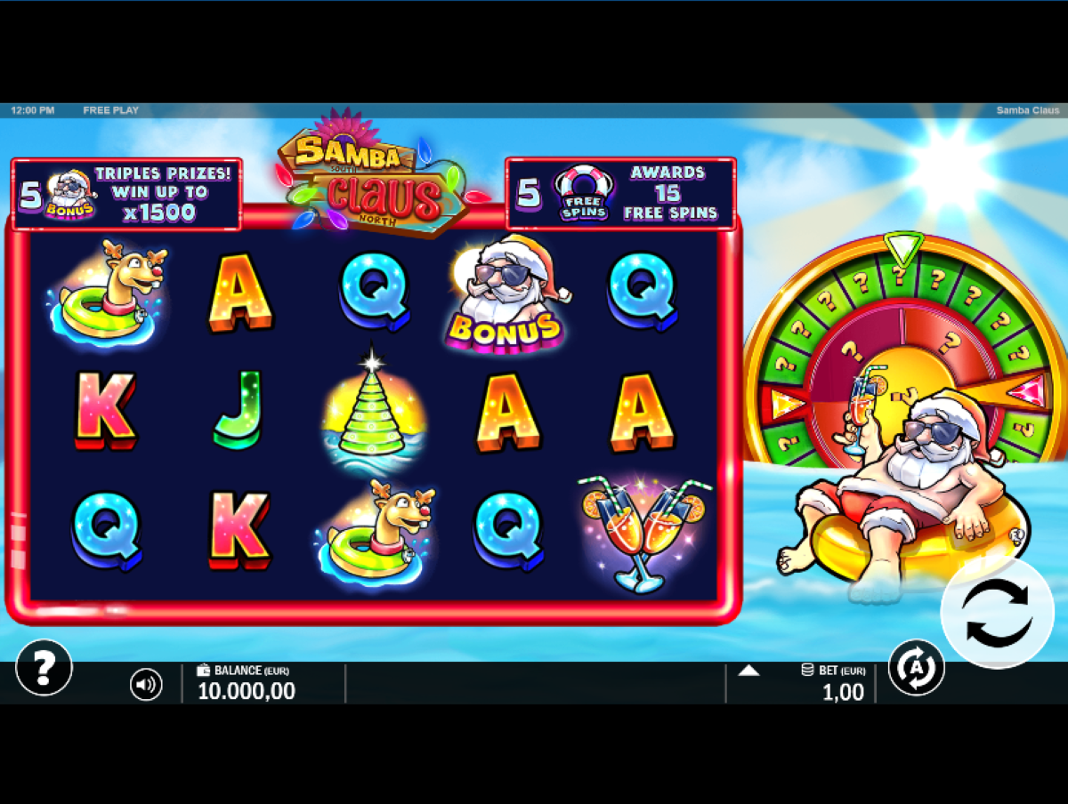 Samba Claus slot main game